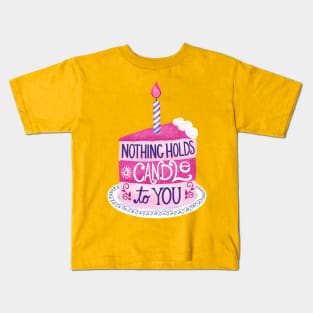 Cute Birthday Cake Slice Kids T-Shirt